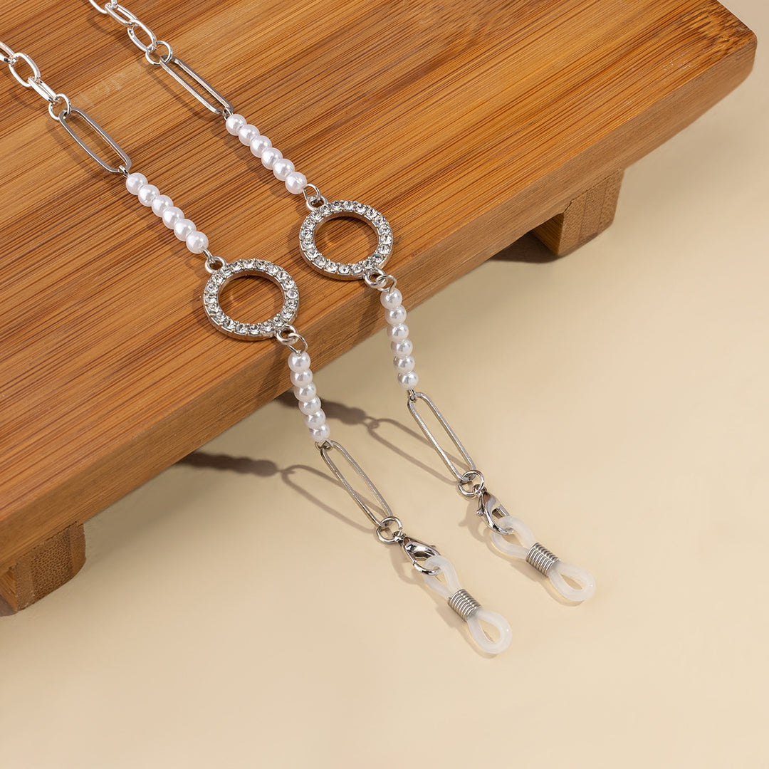 Decorative Pearl-Linked Eyewear Chain Bowlift