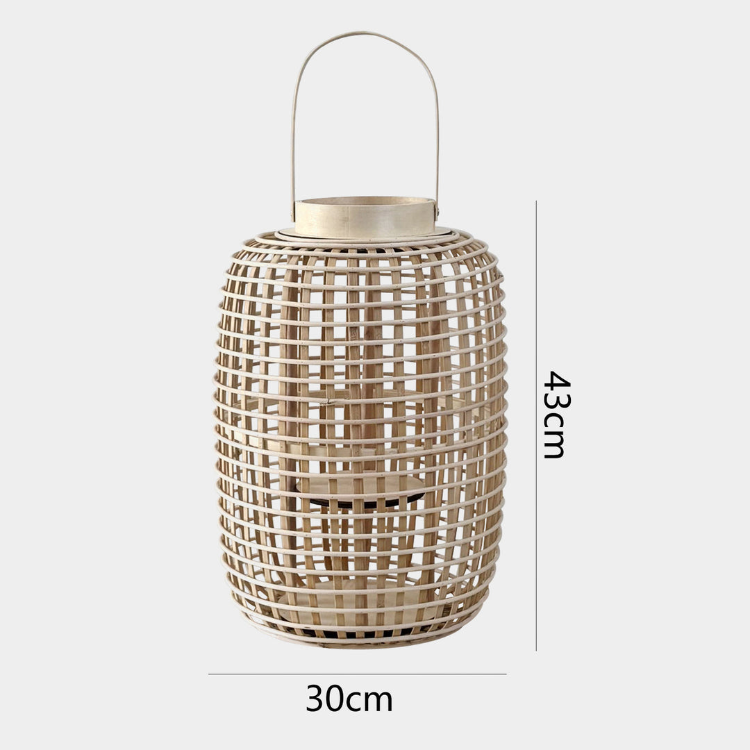 Rustic lantern made of woven material Bowlift
