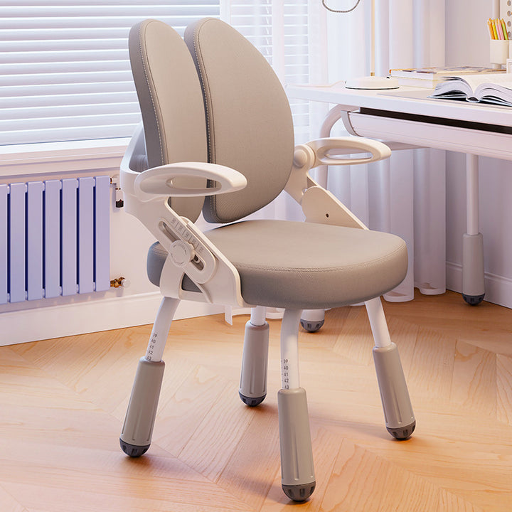Ergonomic children's chair with adjustable seat height and double backrest Bowlift