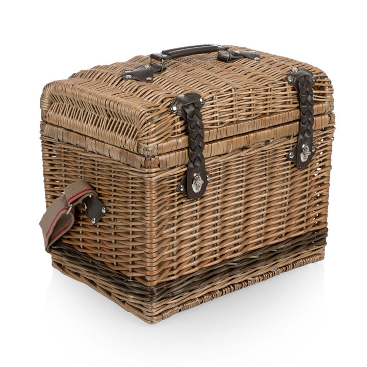 Ladies High-Quality Picnic Basket with Durable Leather Handles Bowlift
