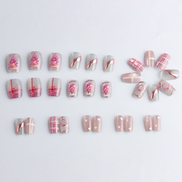 Decorative Holiday-Themed Press-On Nail Set Bowlift