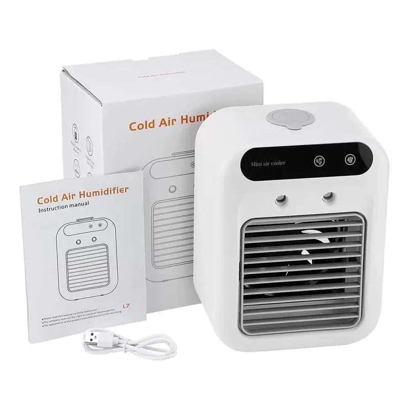 Unisex One Size USB-powered Desktop Vaporizer Cold Air Cooler and Humidifier with refillable top fill tank adjustable directional louvers quiet operation Bowlift