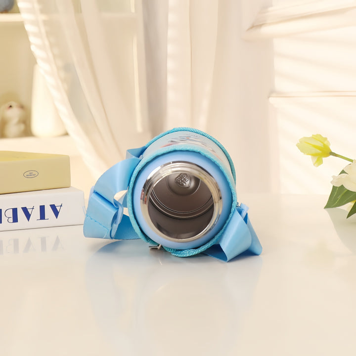 Women's insulated drinking bottle with cute animal design and practical carrying strap Bowlift
