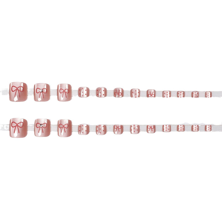 Decorative Press-On Toe Nail Art Bowlift