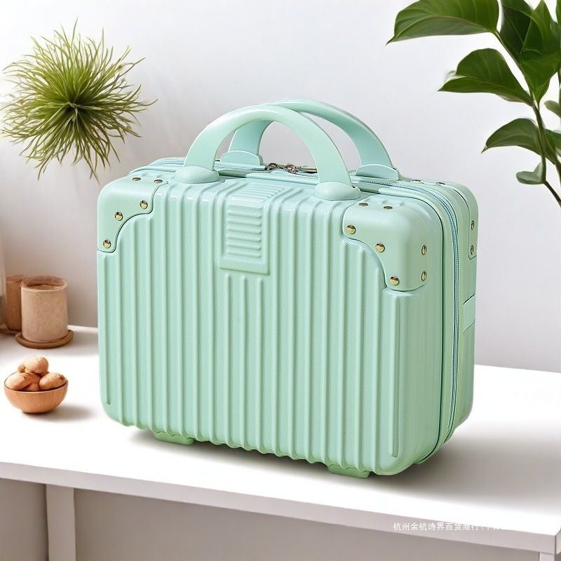Hard-shell carry-on suitcase with secure lock and innovative design Bowlift