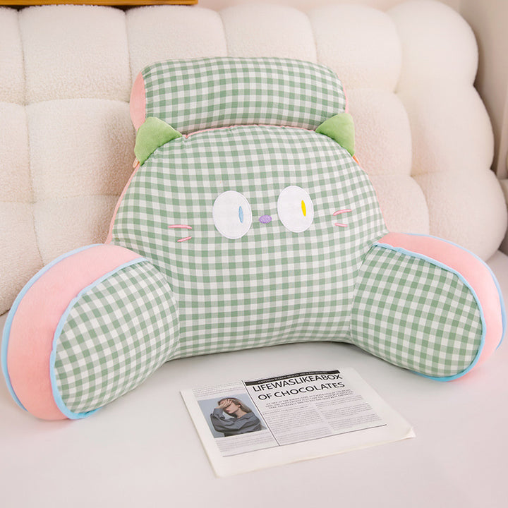 Funny plush back support pillow in cat design Bowlift
