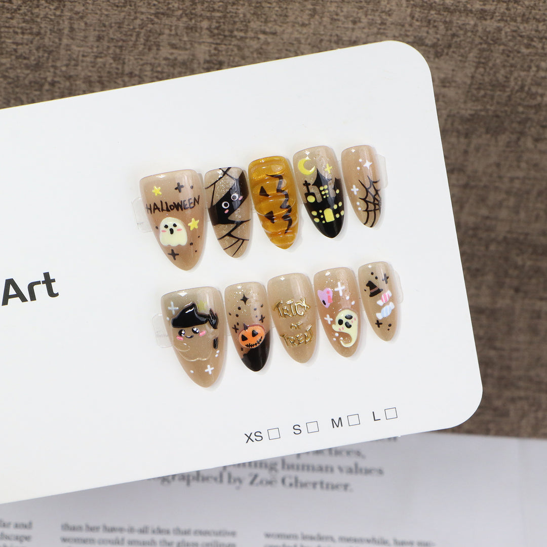 Halloween Themed Press-On Nail Art Bowlift