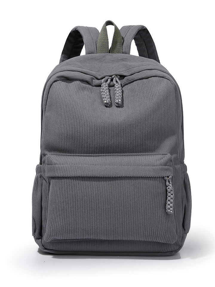Textured Fabric Multi-Compartment Backpack Bowlift