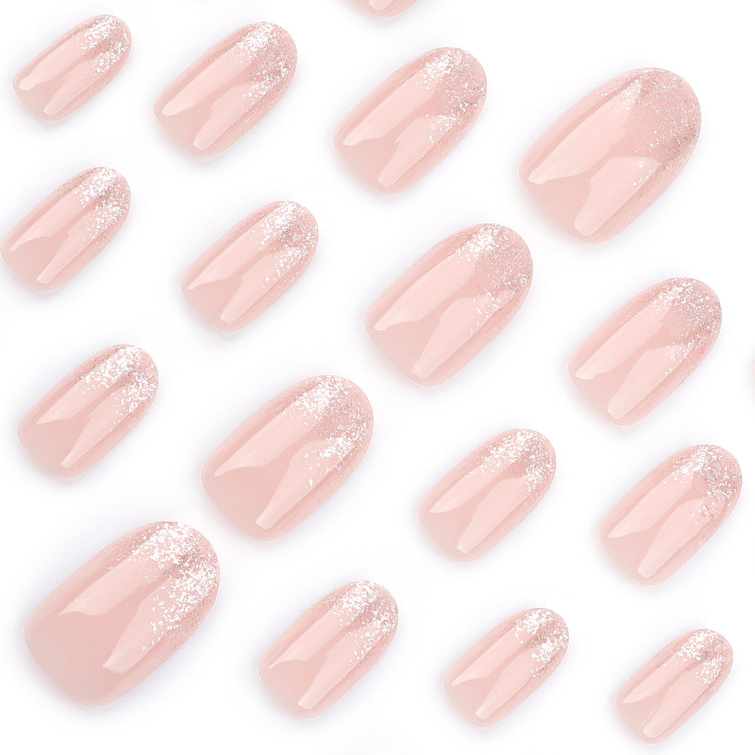 Glittering nail extensions with elegant gradient Bowlift