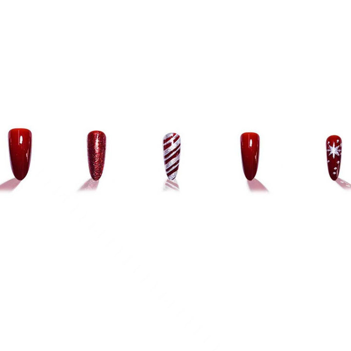 Festive Holiday Stiletto Nail Art Bowlift