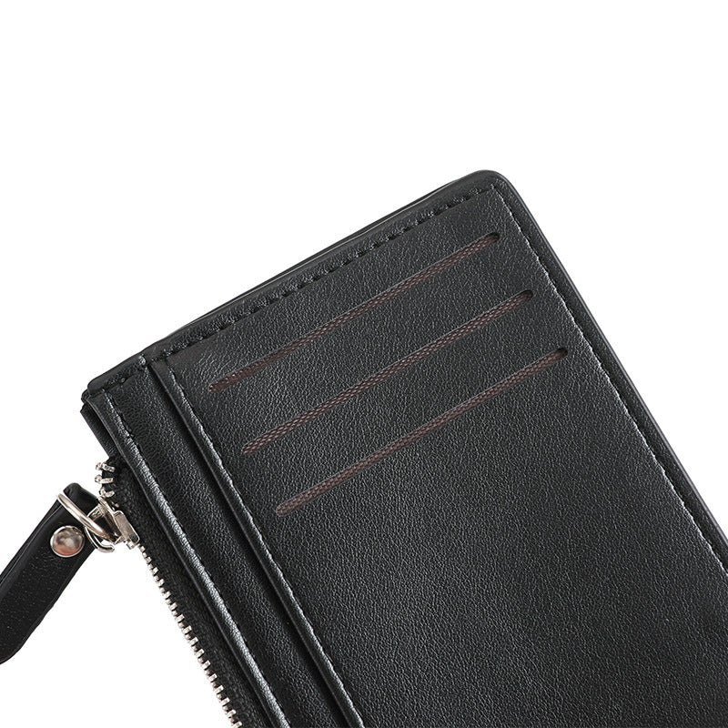 Compact Zippered Leather Cardholder Bowlift