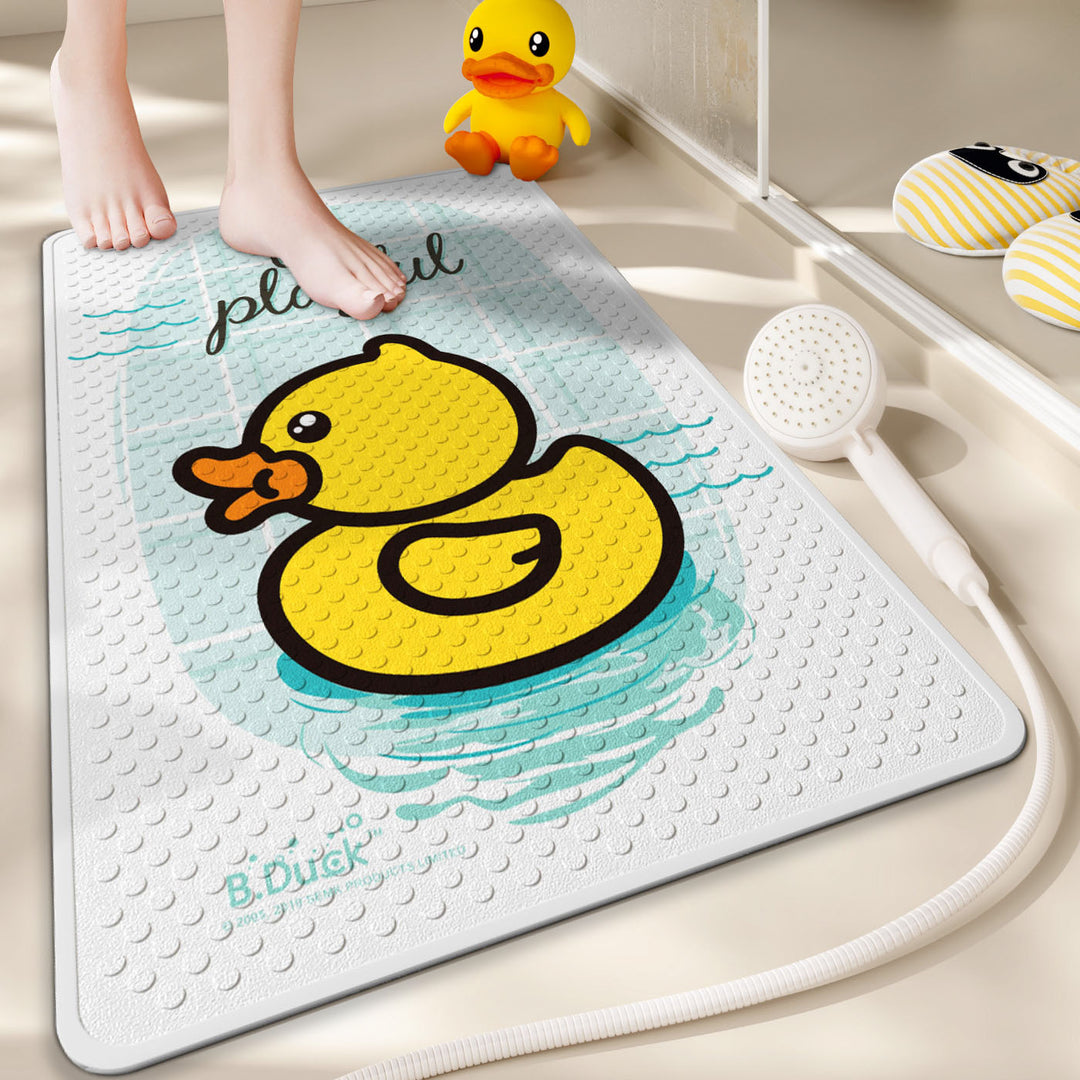 Playful Cartoon Shower Mat Bowlift
