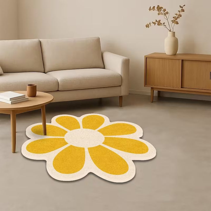 Floral Design Round Bath Mat