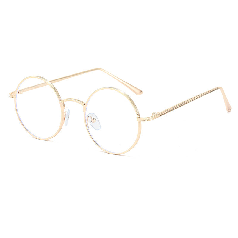 Ladies fashionable glasses with round lenses and fine metal frame Bowlift