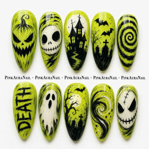 Creative Halloween Nail Art Set with Creepy Designs Bowlift