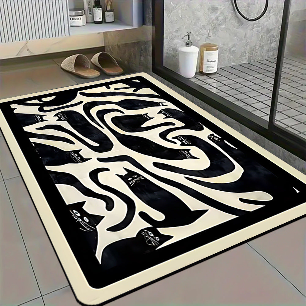 Artistic Mandala Design Bath Mat