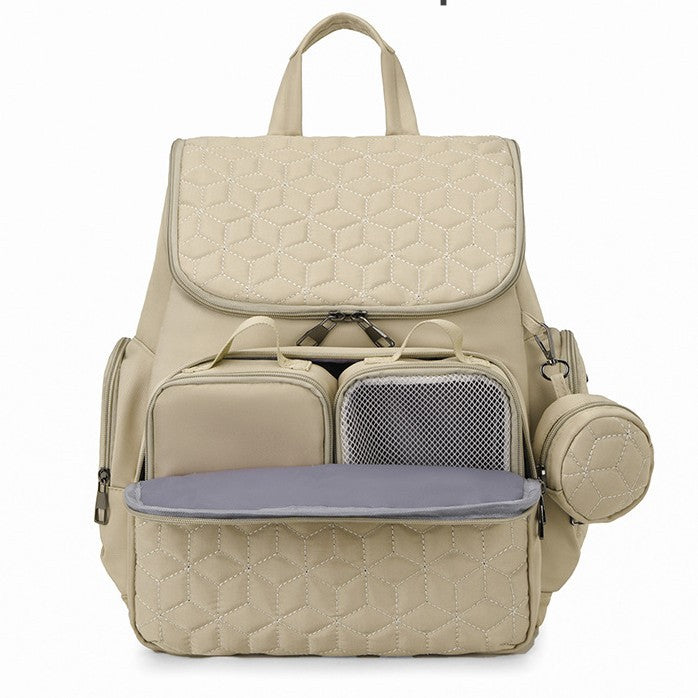 Quilted Multi-Compartment Backpack Bowlift