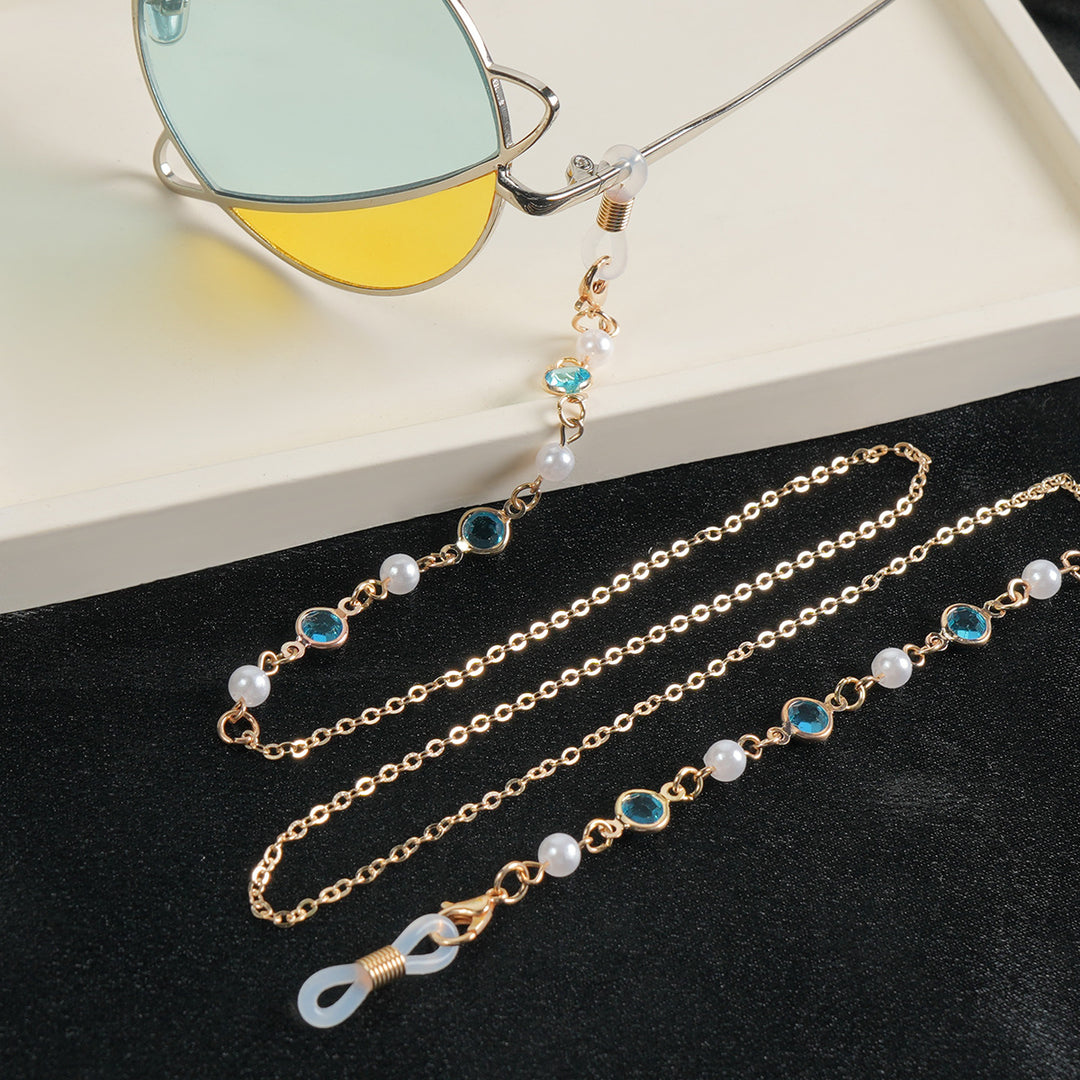 Elegant Gemstone Eyewear Chain Bowlift