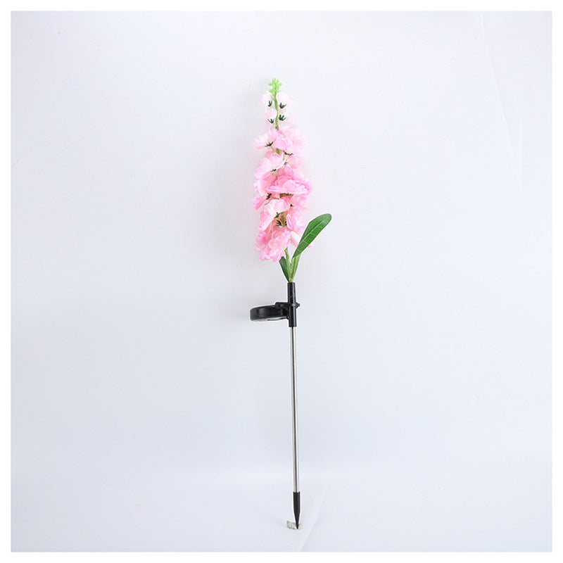 Decorative Tall Artificial Delphinium Garden Stake With Stainless Steel Spike And Adjustable Clip Bowlift
