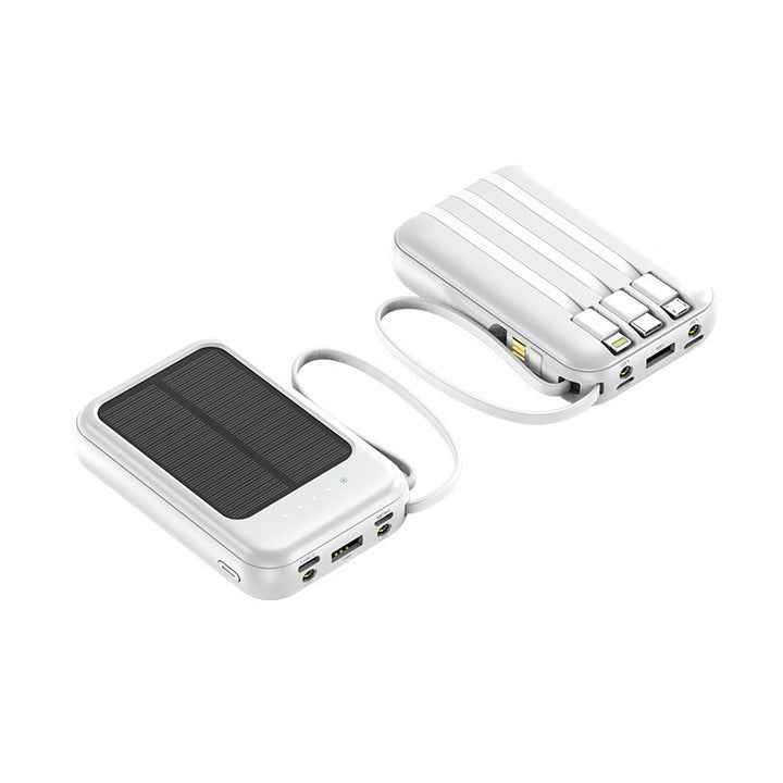 Portable Solar Power Bank with rugged design and integrated charging cable Bowlift