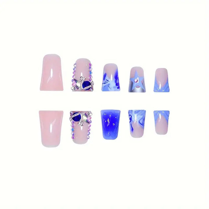 Decorative 3D Water Droplet Nail Art Extensions Bowlift
