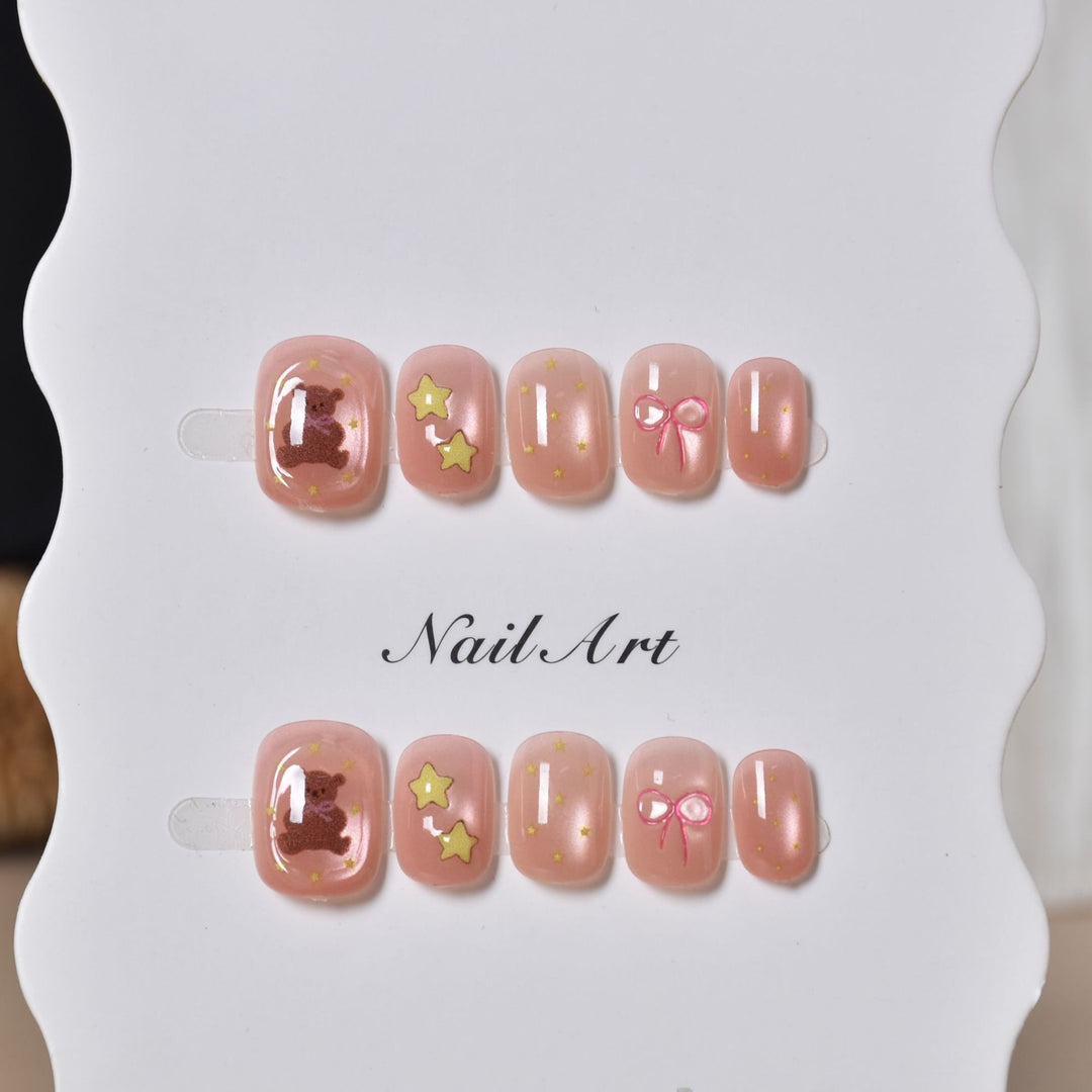 Premium Glamorous Press-On Nail Extensions Bowlift