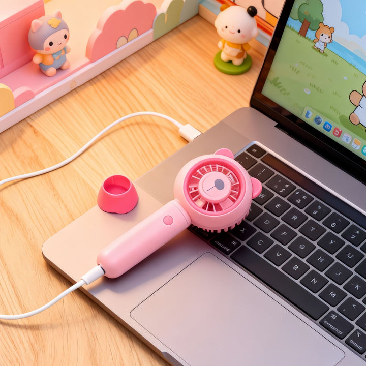 Ladies portable USB hand fan with animal design Bowlift