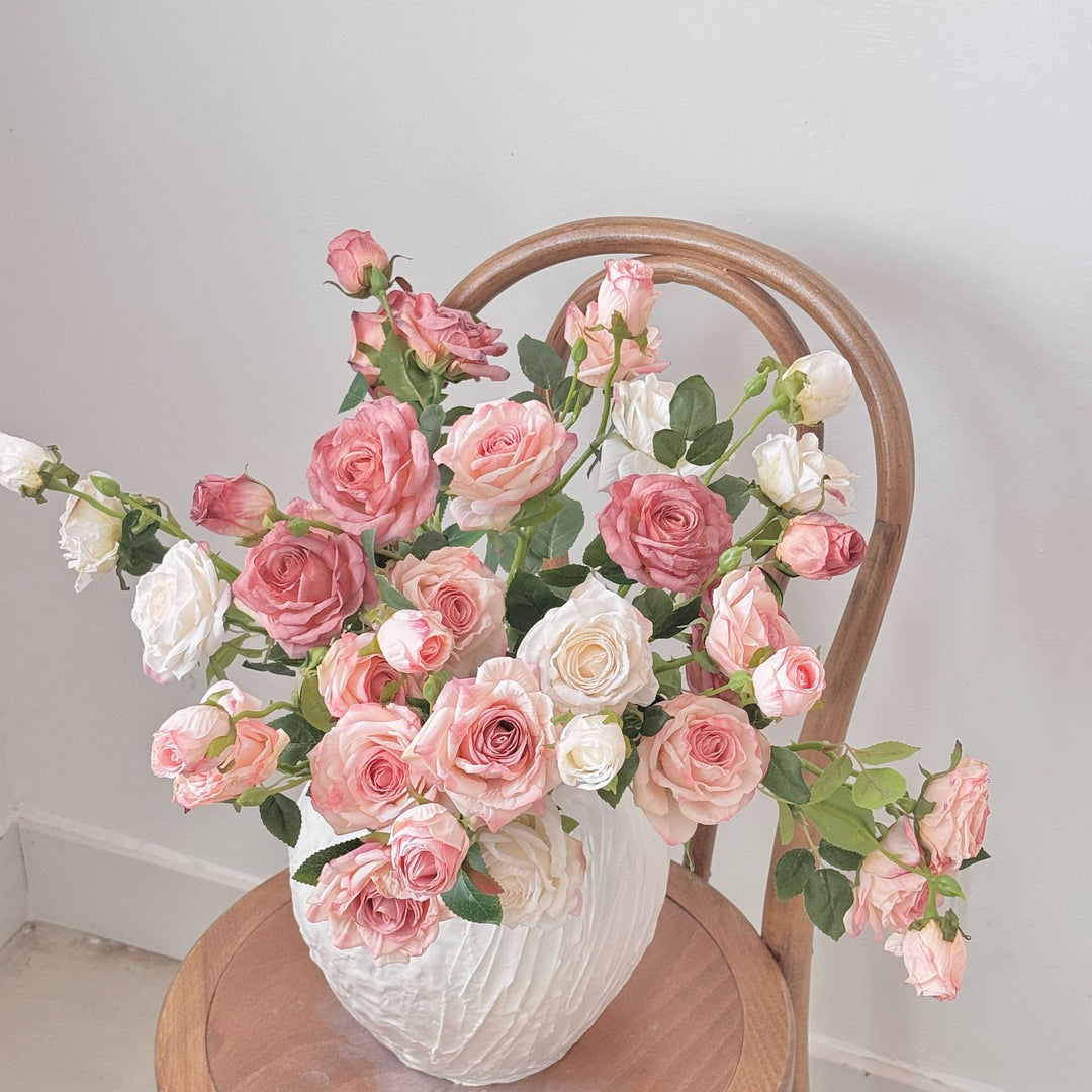 Elegant Faux Rose Floral Stem