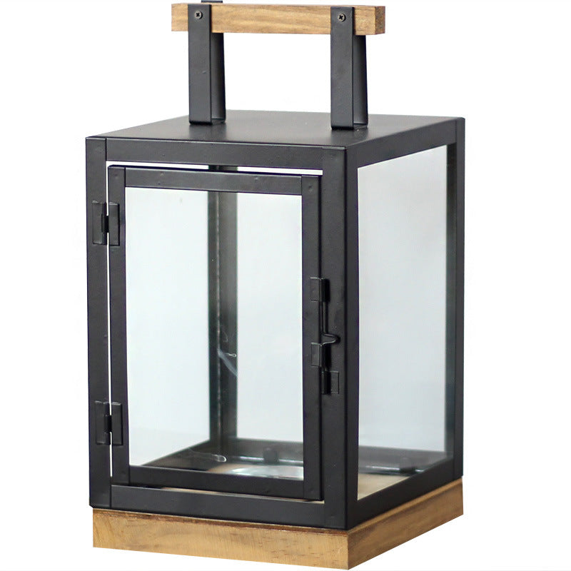 Decorative Lantern with Wooden Handle Bowlift