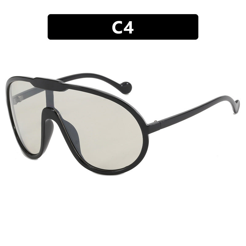 Women’s sporty sunglasses with wide frame and yellow lenses Bowlift