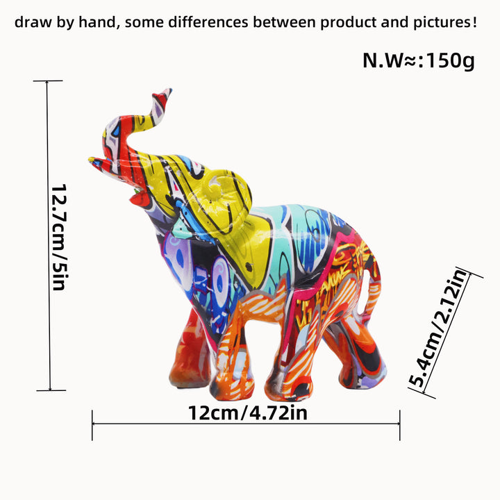 Colorful Elephants Figurine Bowlift
