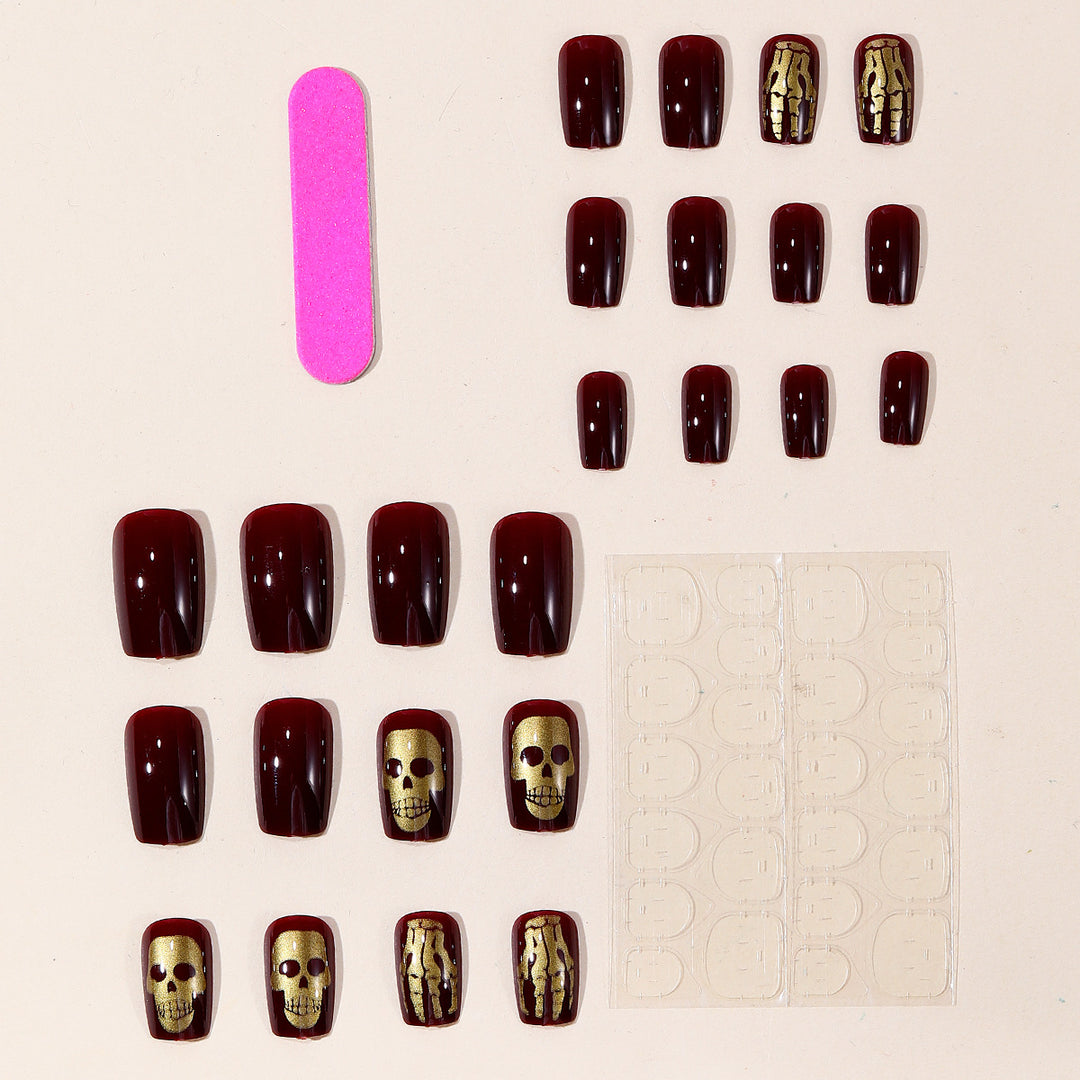 Gothic Skull Nail Art Extensions Bowlift