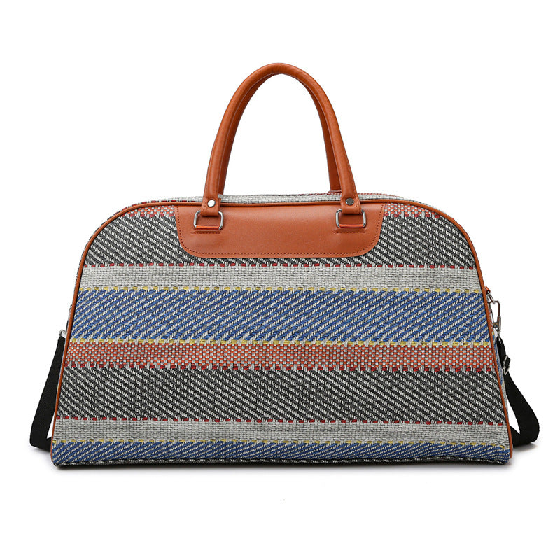 Stylish Plaid Weekend Tote Bag Bowlift