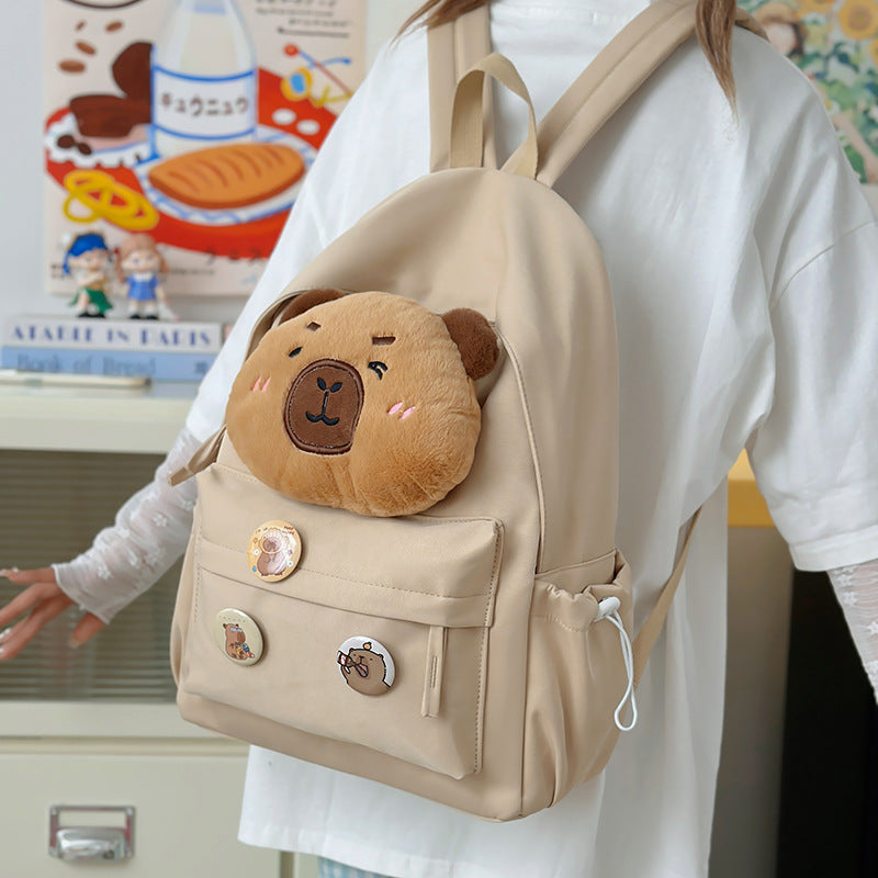 Backpack with Cozy Bear Design and Practical Compartments Bowlift