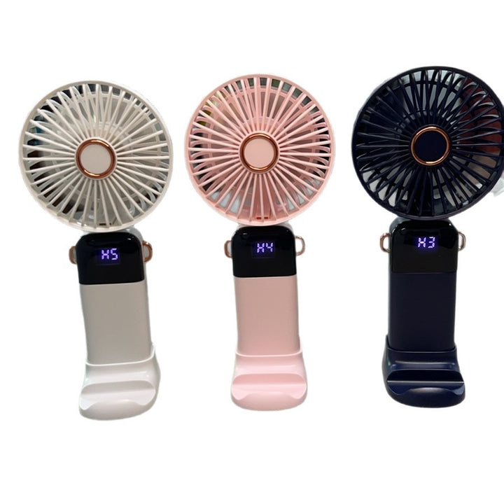 Cooling portable handheld misting fan with digital battery display and adjustable speeds Bowlift