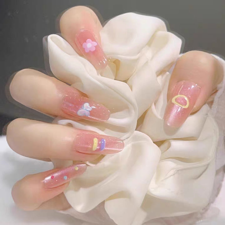 Decorative Character-Themed Press-On Nails with 3D Elements Bowlift