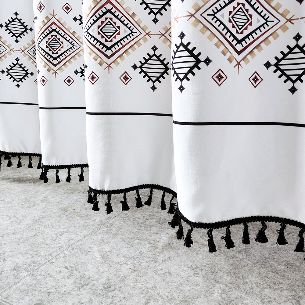 Artistic Patterned Shower Curtain Bowlift