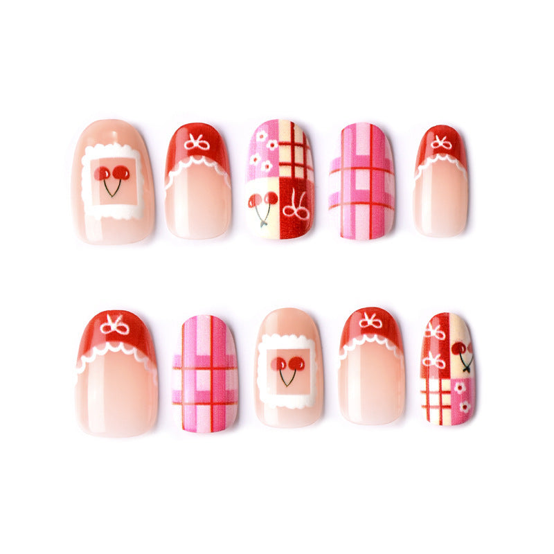 Artistic Holiday-Themed Press-On Nail Design Bowlift