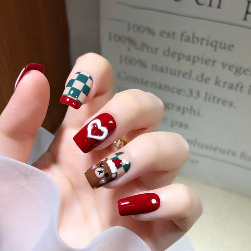 Festive Character Press-On Nails Bowlift