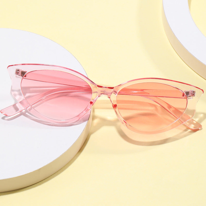 Women's Cat Eye Sunglasses with Transparent Frame Bowlift