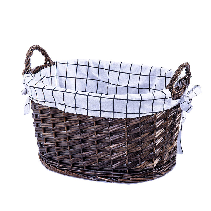 Basket with fabric insert