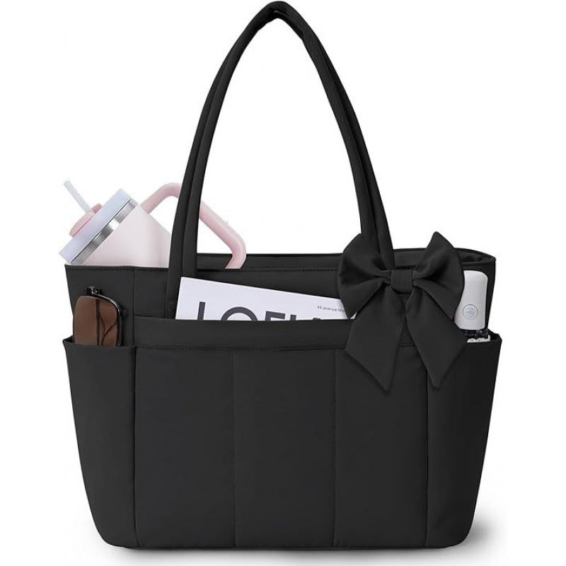 Elegant tote bag with bow design Bowlift