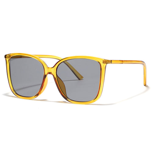 Ladies Cat-Eye Sunglasses with Luxurious Transparent Frame and UV Protection Bowlift