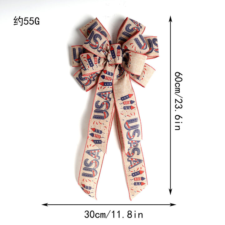 Unisex decorative bow made of ribbon with long ribbons for door and wall Bowlift