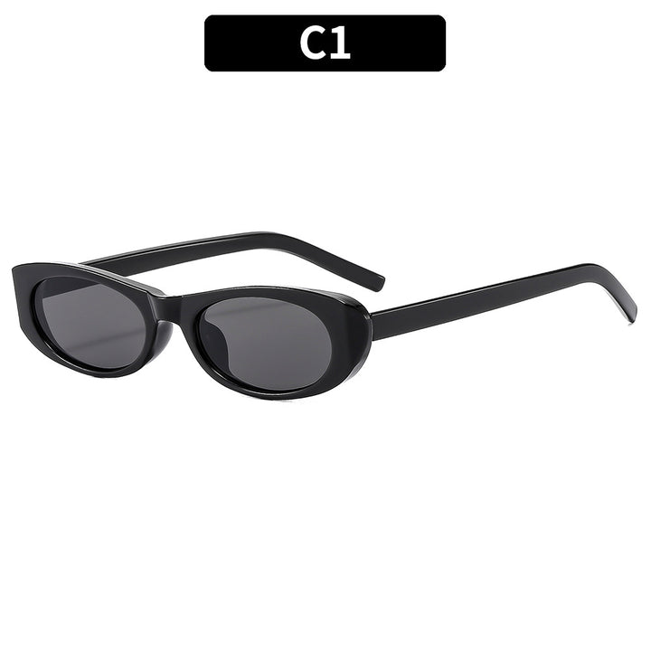 Fashionable Vintage-Inspired Oval Sunglasses