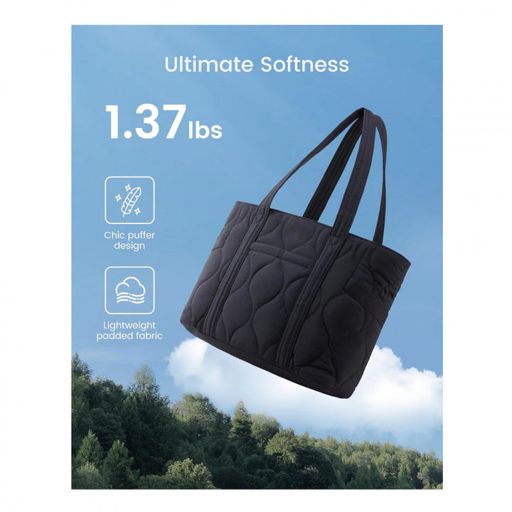 Quilted everyday bag with multiple outer pockets Bowlift