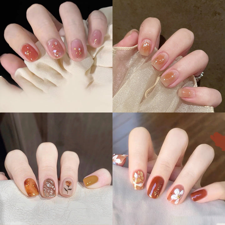 Artistic nail decoration with glitter details Bowlift