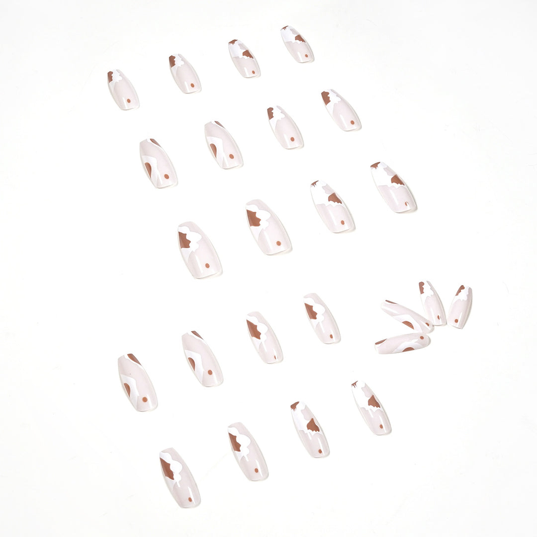 Artistic acrylic nails with trendy design Bowlift