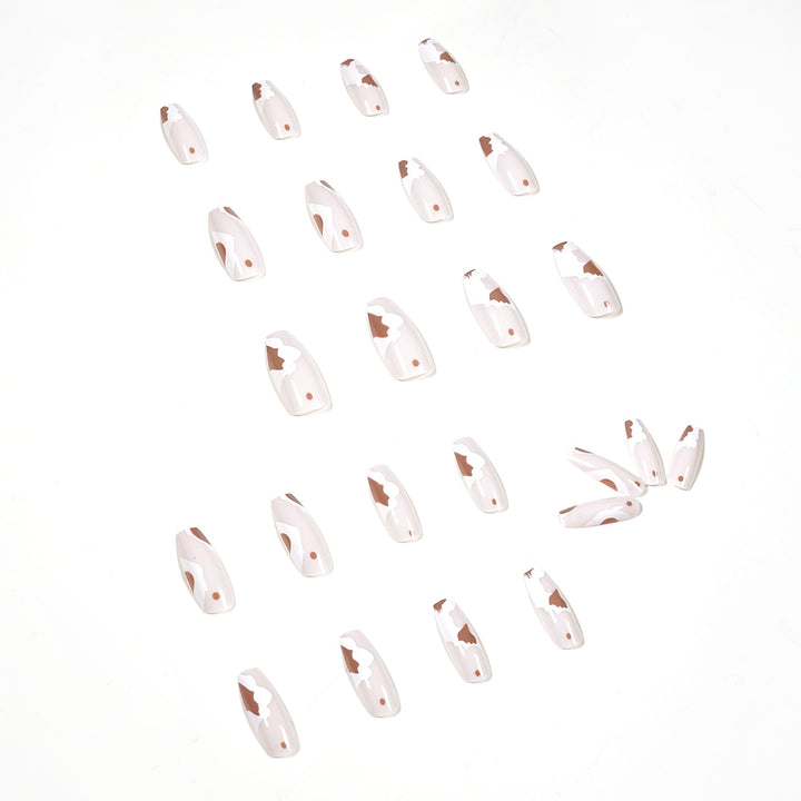 Artistic acrylic nails with trendy design Bowlift