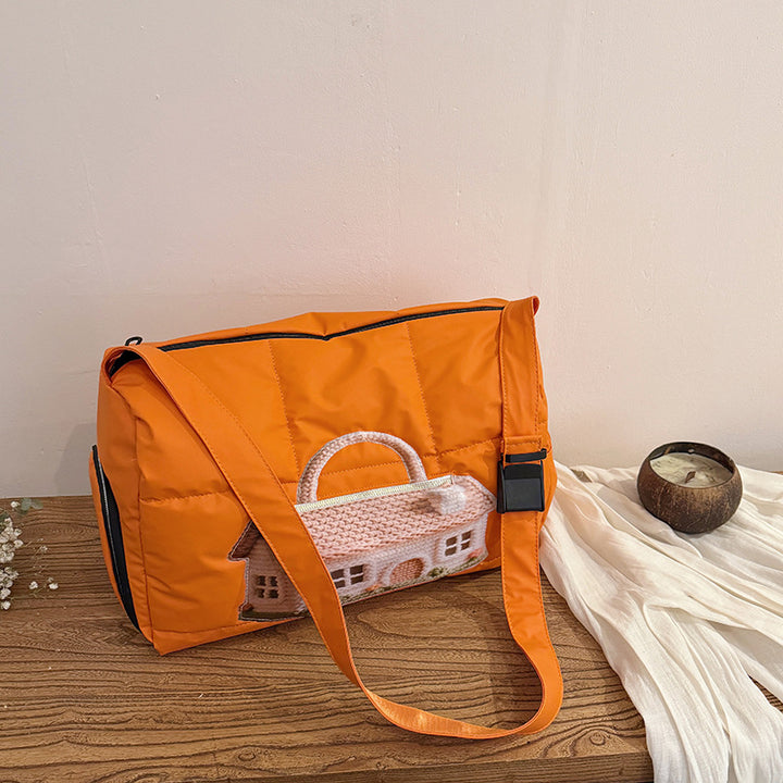 Fashionable Shoulder Bag with Unique Design and Practical Compartments Bowlift